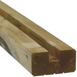 CLOTURE 1/2 POTEAU CLASSE 4 VERT 45X90 2M40 2 RAINURES 514698