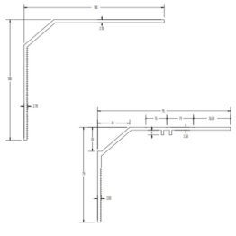 CORNIERE BIAISE STRIE 100X100X2,7MM 3M00 BLANC RAL9016 MOREY REF VCB100100S-2.