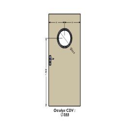 Kit oculus Jeld-Wen sans performance Ø 355mm parclose bois