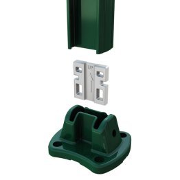 PLATINE ALUMINIUM VERT 6005 AVEC 4 CHEVILLES METALLIQUES MRT REF 17058519
