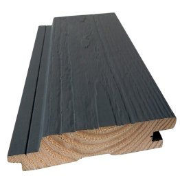 Clin bardage épicéa 19x125mm 4m15 premium lignugrav peint gris basalte profil rho 21 brossé