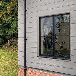 Clin bardage cedral click relief gris éternit 12x186mm 3m60