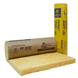 Laine de verre monospace 35 revêtu kraft 5400x1200mm 120mm 6,48m²