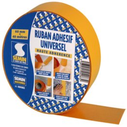 RUBAN ADHESIF UNIVERSEL PARE VAPEUR 60 MM / 40 ML LONGEUR SEMIN : A04083