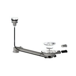 Bonde automatique modèle compact crépine inox avec logo Corian pour évier de cuisine