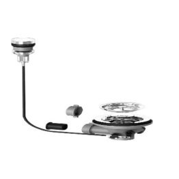 Bonde automatique crépine inox pour 1 cuve avec logo Corian pour évier de cuisine