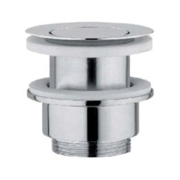 Bonde chromée rétractable avec limiteur de hauteur pour toutes vasques de salle de bain