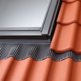 VELUX RACCORD EDW MK06 0000 78X118 GRIS POSE TRADITIONNELLE SUR TUILE