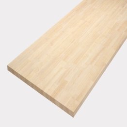 Plan de travail Hévéa 56mm 4500x650mm lamellé-collé abouté A/B
