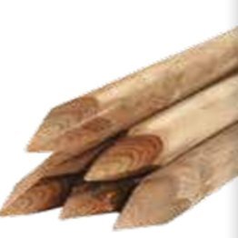 PIQUET PIN NON CHANFREIN TRAITE CLASSE 4 VERT DIAMÈTRE 70 2M00 UN DEBARGE REF PIECT4NC-70X200